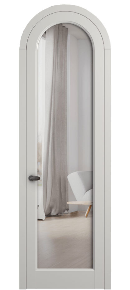 Межкомнатная дверь Палаццо 6814 Матовый серый Двустороннее зеркало, триплекс Цена 961322 ₸ | Volhovec