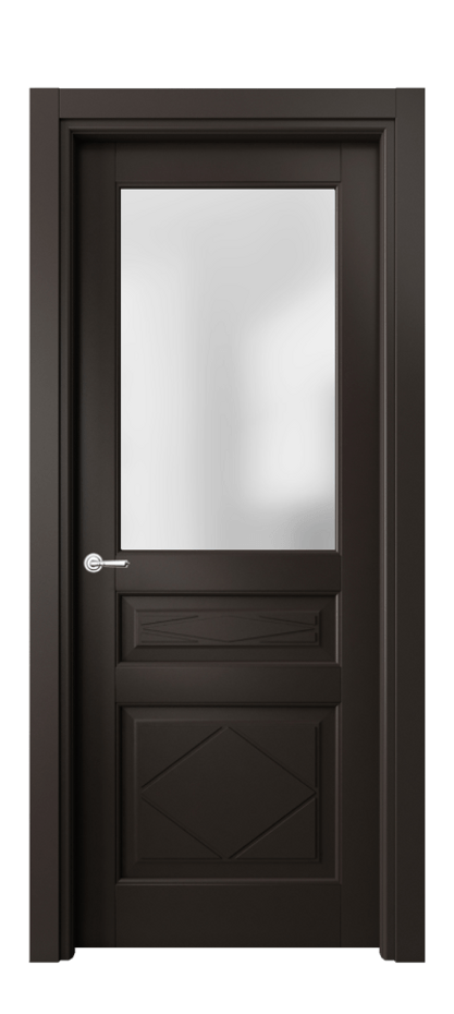 Межкомнатная дверь Тоскана Ромбо 6344 Матовый антрацит Сатинированное стекло Цена 747676 ₸ | Volhovec