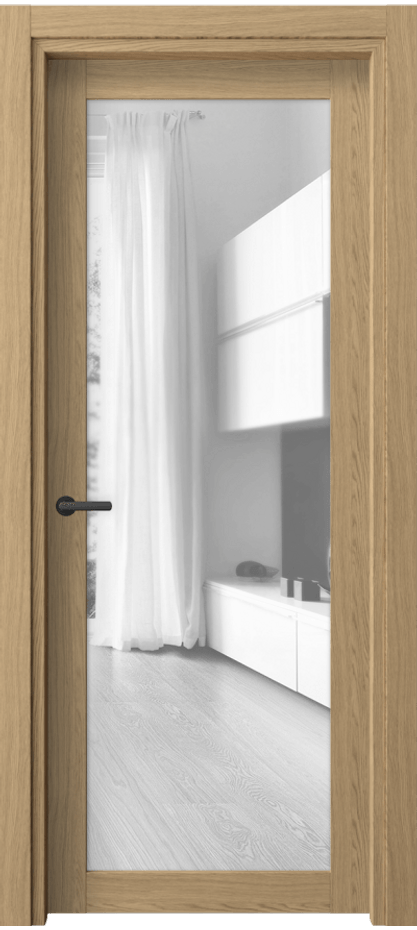 Межкомнатная дверь Нео 2102 Жемчужный дуб Прозрачное стекло, триплекс Цена 258544 ₸ | Volhovec