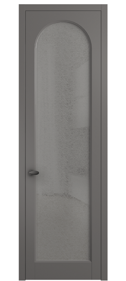 Межкомнатная дверь Palazzo 6804 Матовый классический серый Фактурное серое стекло "Лёд", триплекс Цена 642900 ₸ | Volhovec