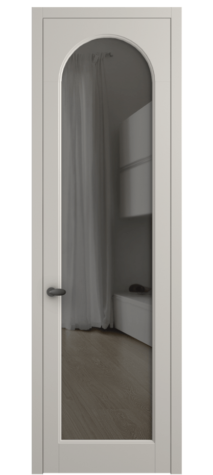 Межкомнатная дверь Палаццо 6804 Матовый облачно-серый Прозрачное серое стекло, триплекс Цена 733539 ₸ | Volhovec