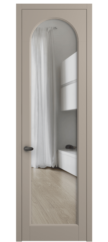 Межкомнатная дверь Палаццо 6804 Матовый бисквитный Прозрачное стекло Цена 733539 ₸ | Volhovec