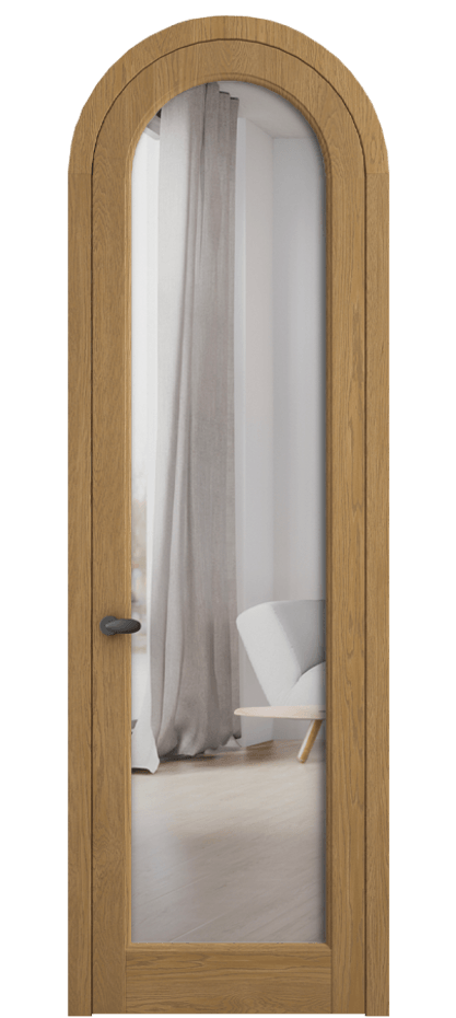 Межкомнатная дверь Палаццо 6814 Дуб солнечный матовый Двустороннее зеркало, триплекс Цена 1575118 ₸ | Volhovec