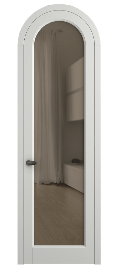 Межкомнатная дверь Палаццо 6814 Матовый светло-серый Прозрачное бронзовое стекло, триплекс Цена 946202 ₸ | Volhovec