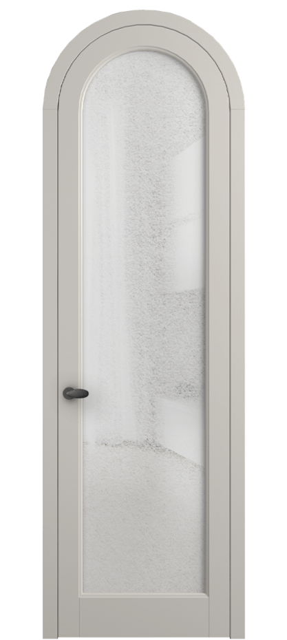 Межкомнатная дверь Палаццо 6814 Матовый облачно-серый Фактурное стекло "Лёд", триплекс Цена 991562 ₸ | Volhovec