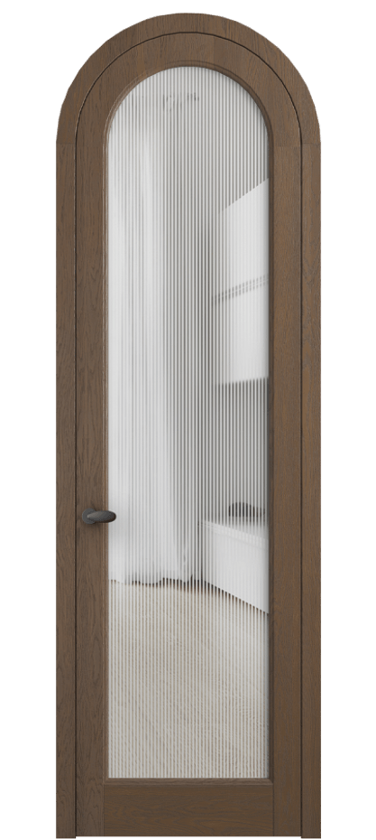 Межкомнатная дверь Палаццо 6814 Дуб туманный матовый Рифлёное стекло "Дюна", триплекс Цена 1605358 ₸ | Volhovec