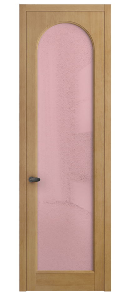 Межкомнатная дверь Палаццо 6804 Бук натуральный матовый Фактурное розовое стекло "Лёд", триплекс Цена 962229 ₸ | Volhovec