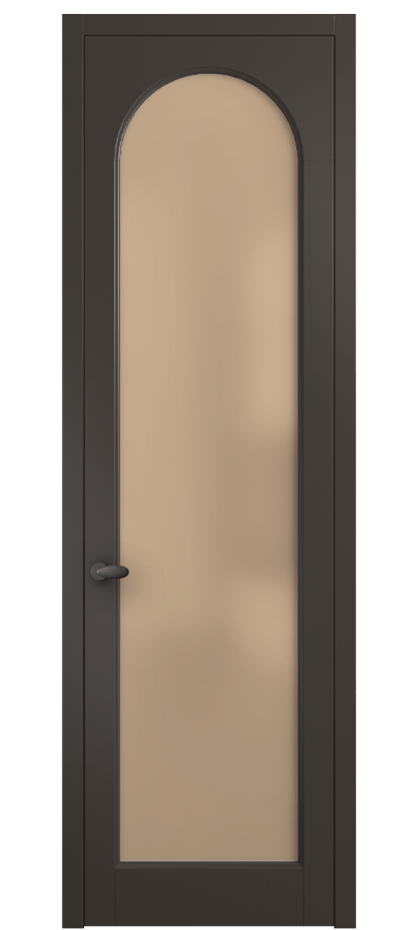 Межкомнатная дверь Palazzo 6804 Матовый антрацит Сатинированное оранжевое стекло, триплекс Цена 605500 ₸ | Volhovec