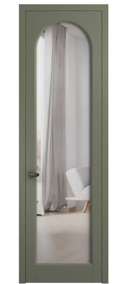 Межкомнатная дверь Палаццо 6804 Матовый оливковый тёмный Двустороннее зеркало, триплекс Цена 748659 ₸ | Volhovec