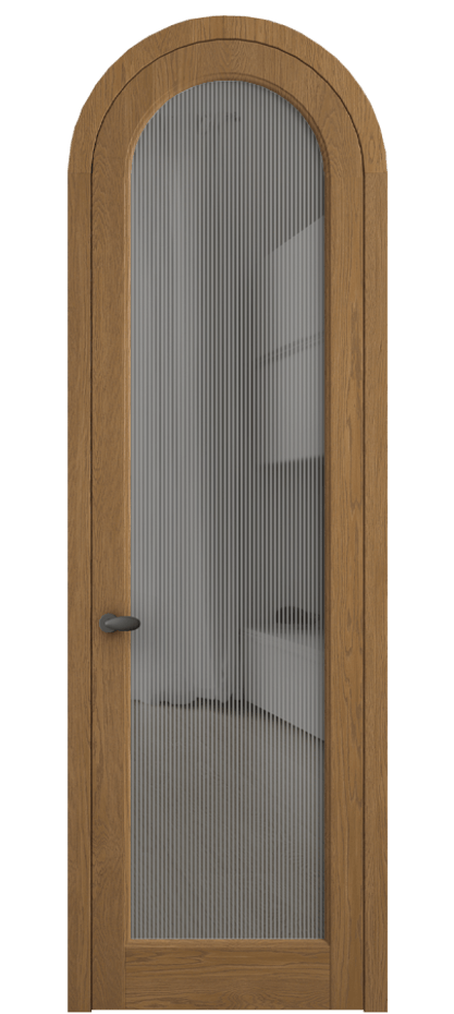 Межкомнатная дверь Палаццо 6814 Дуб пряный матовый Рифлёное серое стекло "Дюна", триплекс Цена 1637866 ₸ | Volhovec