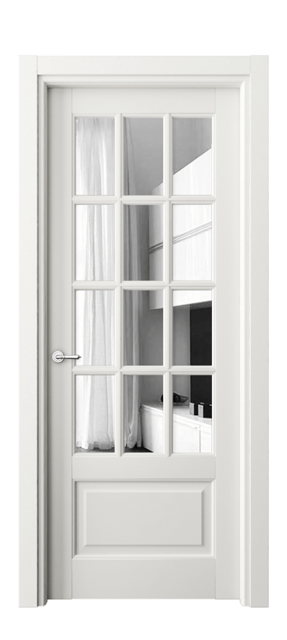 Межкомнатная дверь Тоскана Грильято 6313 Матовый серый Двустороннее зеркало, триплекс Цена 886024 ₸ | Volhovec