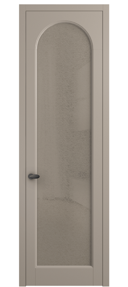 Межкомнатная дверь Палаццо 6804 Матовый бисквитный Фактурное бронзовое стекло "Лёд", триплекс Цена 778899 ₸ | Volhovec