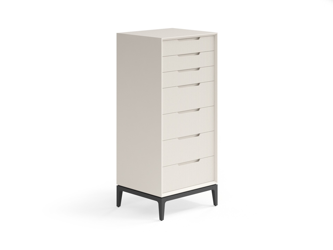 Комод Velvet 7 ящиков Матовый облачно-серый