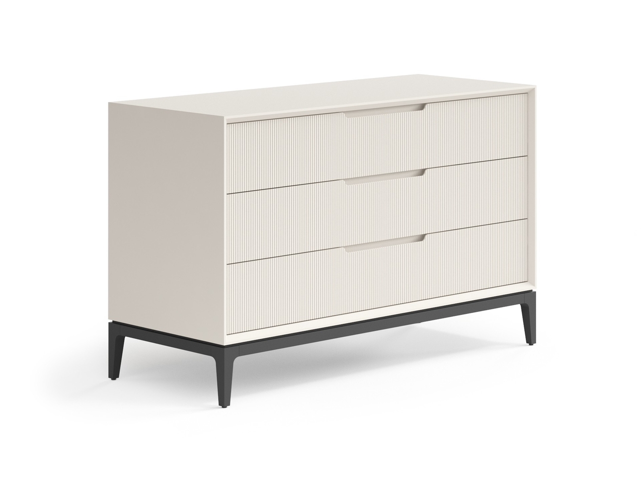 Комод Velvet 3 ящика Матовый облачно-серый