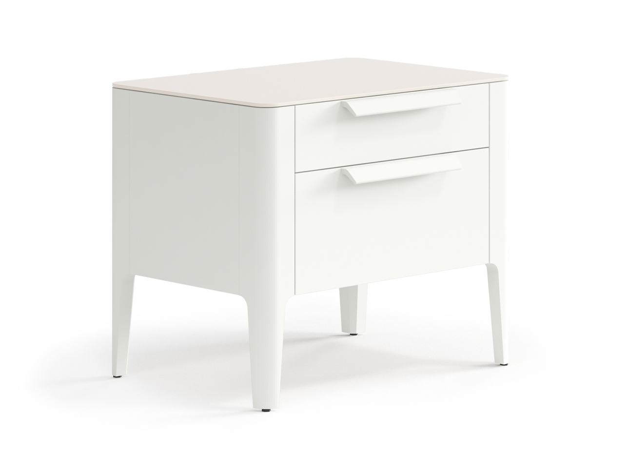 Тумба прикроватная Piega 2 ящика Матовый жемчужный