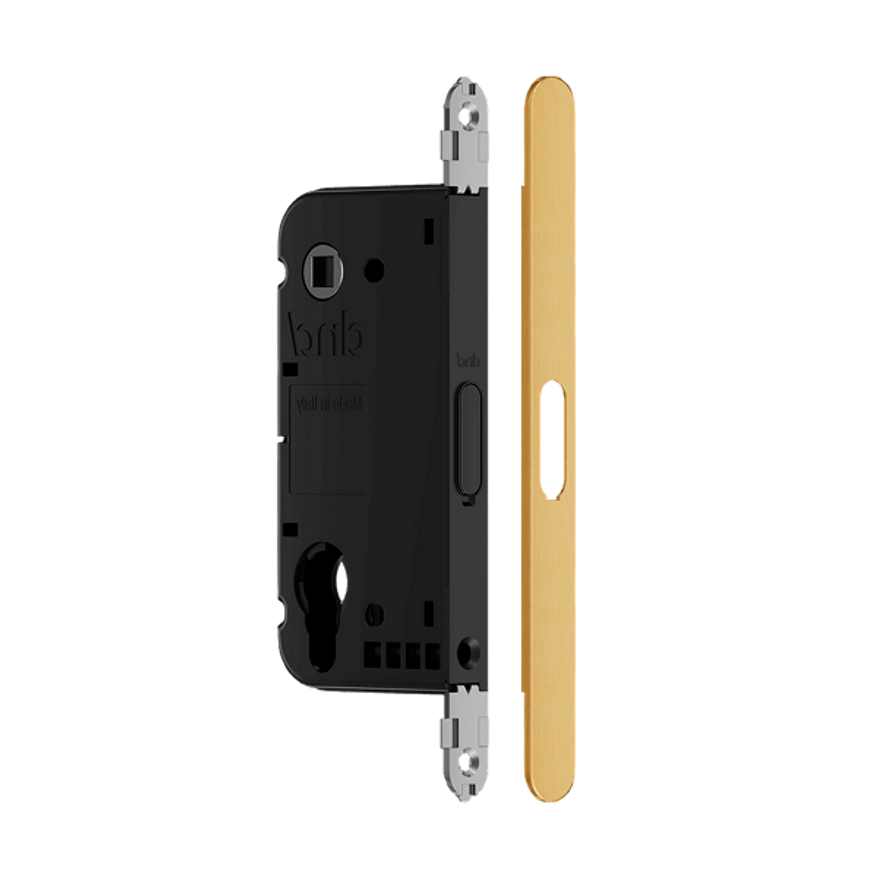 Магнитный замок Vertical матовое золото PVD