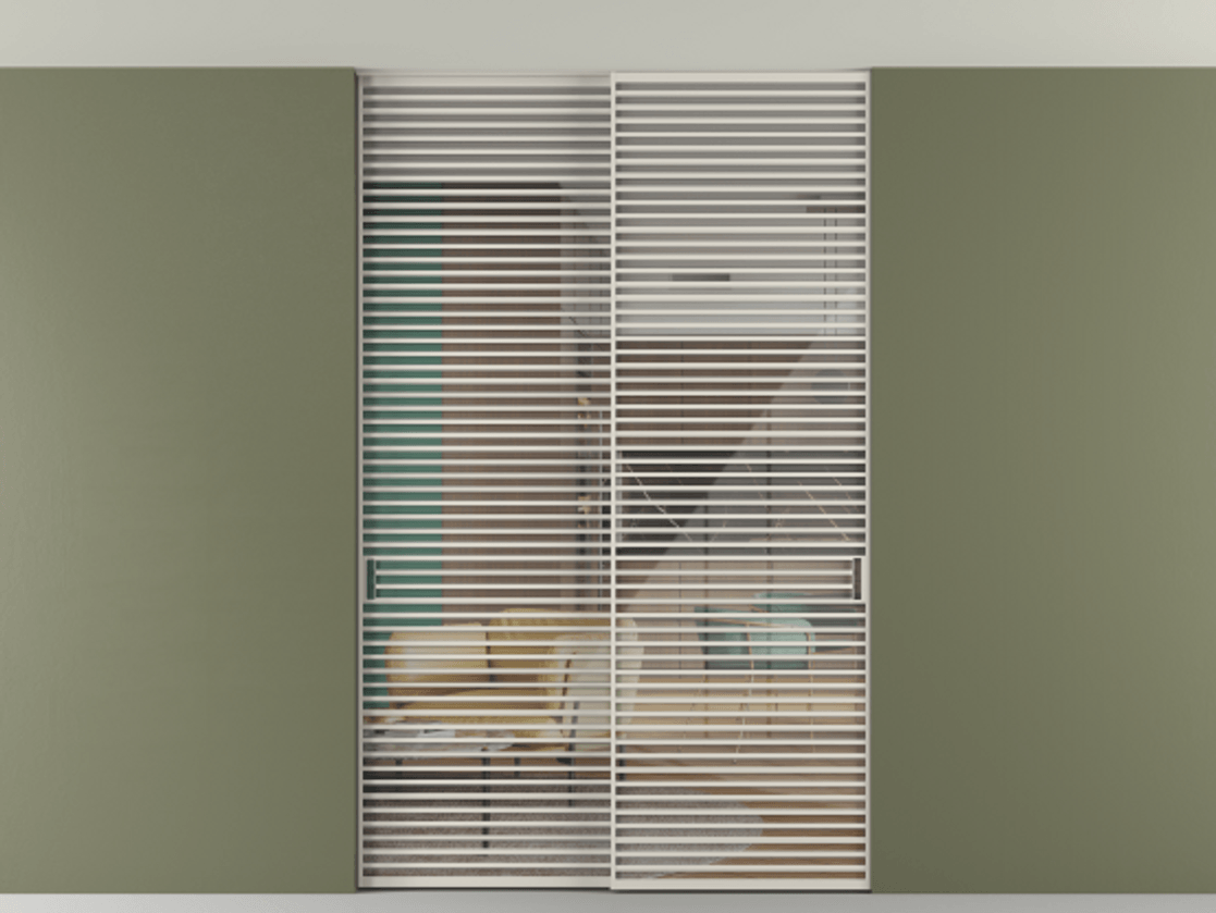 Перегородка Formato внутри проёма скрытое крепление в потолок 2 створки АЛПР 040.07 Алюминий облачно-серый Рефлективное прозрачное стекло "Stopsol", калёное. Цена 3939667 ₸ 1. Полотно 2 шт. (800/2100 мм)
2. Комплект установки раздвижной системы
3. Базовый комплект фурнитуры
4. Ручка RONDO. Фабрика дверей Волховец 8 (800) 551 43 19 Перегородка Formato внутри проёма скрытое крепление в потолок 2 створки АЛПР 040.07 Алюминий облачно-серый Рефлективное прозрачное стекло "Stopsol", калёное Цена 3939667 ₸ | Volhovec