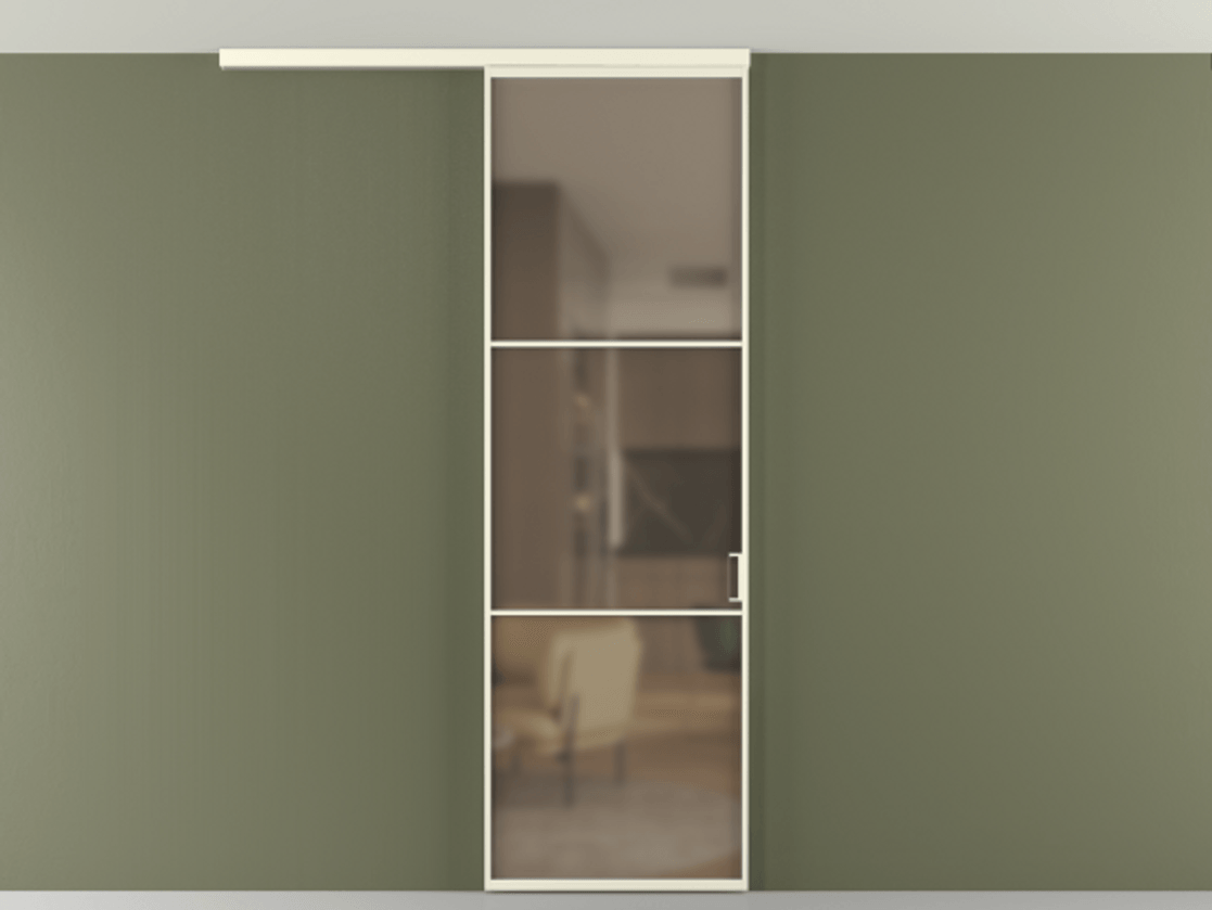 Перегородка Formato вдоль стены на потолок одностворчатая #VENDORCODE# #FURNISH# #GLASS# Цена #PRICE# #CURRENCY# | Volhovec
