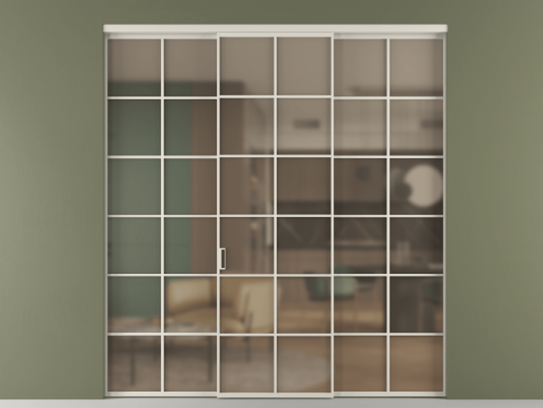 Перегородка Формато внутри проёма 3 створки АЛПР 040.05 Алюминий облачно-серый Сатинированное бронзовое стекло, триплекс. Цена 1926477 ₸ 1. Полотно 3 шт. (800/2100 мм)
2. Комплект установки раздвижной системы
3. Базовый комплект фурнитуры
4.Ручка Рондо. Фабрика дверей Волховец 8 (800) 551 43 19 Перегородка Формато внутри проёма 3 створки АЛПР 040.05 Алюминий облачно-серый Сатинированное бронзовое стекло, триплекс Цена 1926477 ₸ | Volhovec