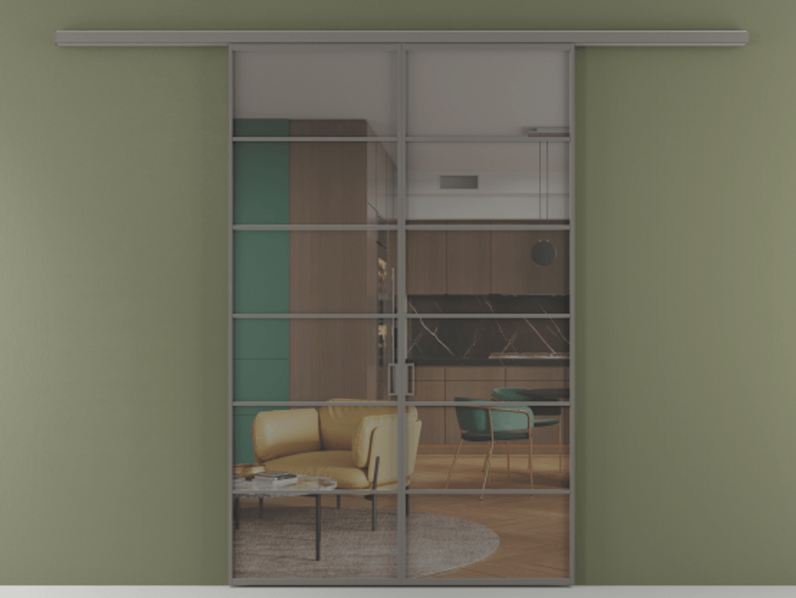 Перегородка Формато вдоль стены 2 створки АЛПР 040.04 Алюминий классический серый Прозрачное серое стекло, триплекс. Цена 1566054 ₸ 1. Полотно 2 шт. (800/2100 мм)
2. Комплект установки раздвижной системы
3. Базовый комплект фурнитуры
4.Ручка Рондо. Фабрика дверей Волховец 8 (800) 551 43 19 Перегородка Формато вдоль стены 2 створки АЛПР 040.04 Алюминий классический серый Прозрачное серое стекло, триплекс Цена 1566054 ₸ | Volhovec