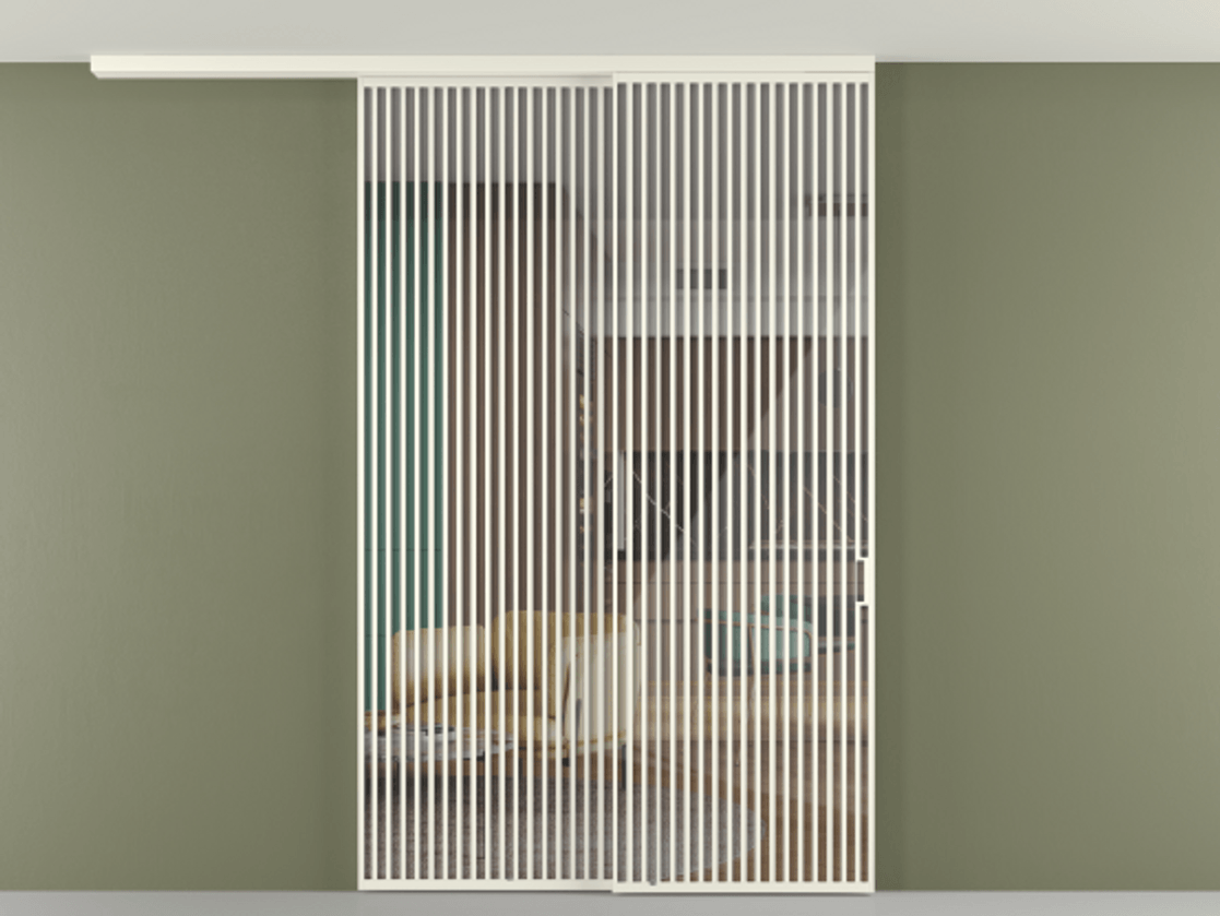 Перегородка Формато вдоль стены на потолок 2 створки с синхронным механизмом АЛПР 040.06 Алюминий жемчужный Рефлективное прозрачное стекло "Стопсол", калёное. Цена 3502215 ₸ 1. Полотно 2 шт. (800/2100 мм)
2. Комплект установки раздвижной системы
3. Базовый комплект фурнитуры
4.Ручка Рондо. Фабрика дверей Волховец 8 (800) 551 43 19 Перегородка Формато вдоль стены на потолок 2 створки с синхронным механизмом АЛПР 040.06 Алюминий жемчужный Рефлективное прозрачное стекло "Стопсол", калёное Цена 3502215 ₸ | Volhovec