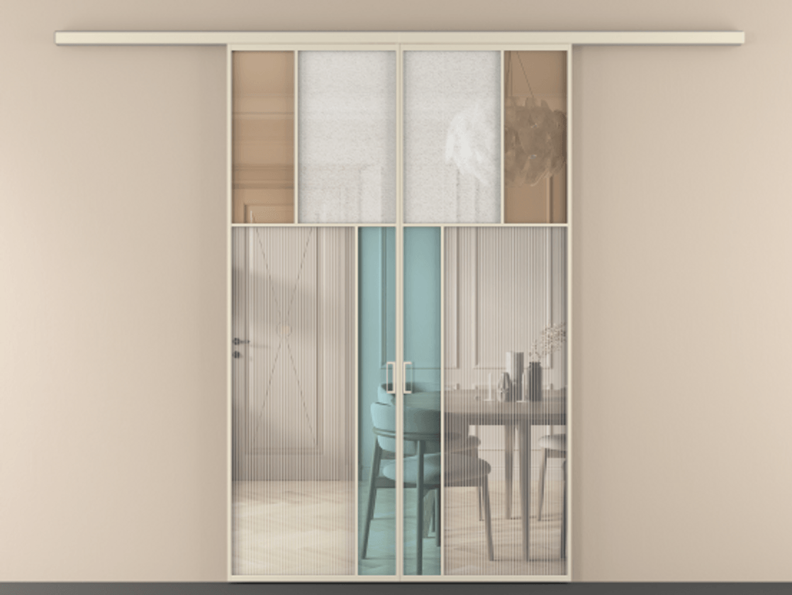 Перегородка Mosaic вдоль стены двустворчатая АЛПР 041.22 Алюминий бежево-серый Комбинация стекол Группы 1 и Группы 3. Цена 1727600 ₸ . Фабрика дверей Волховец 8 (800) 551 43 19 Перегородка Mosaic вдоль стены двустворчатая АЛПР 041.22 Алюминий бежево-серый Комбинация стекол Группы 1 и Группы 3 Цена 1727600 ₸ | Volhovec