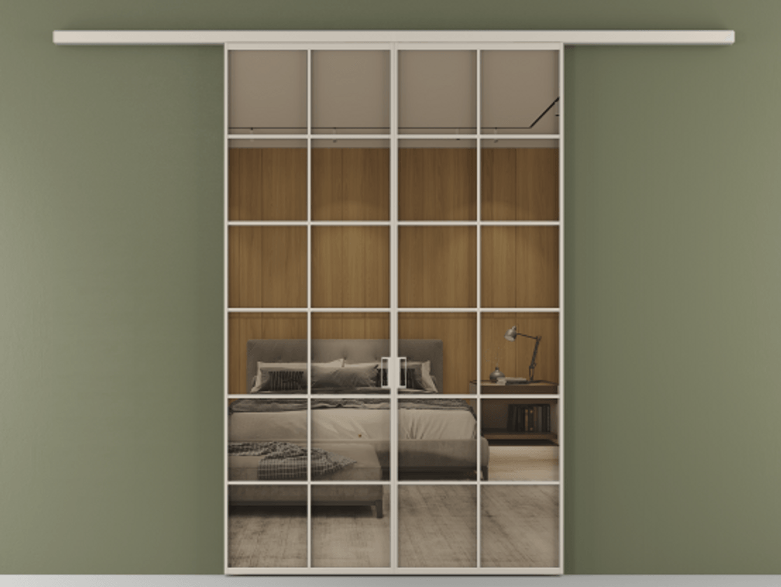 Перегородка Formato вдоль стены 2 створки АЛПР 040.05 Алюминий светло-бежевый Рефлективное бронзовое стекло "Stopsol", калёное. Цена 2000376 ₸ 1. Полотно 2 шт. (800/2100 мм)
2. Комплект установки раздвижной системы
3. Базовый комплект фурнитуры
4.Ручка RONDO
. Фабрика дверей Волховец 8 (800) 551 43 19 Перегородка Formato вдоль стены 2 створки АЛПР 040.05 Алюминий светло-бежевый Рефлективное бронзовое стекло "Stopsol", калёное Цена 2000376 ₸ | Volhovec