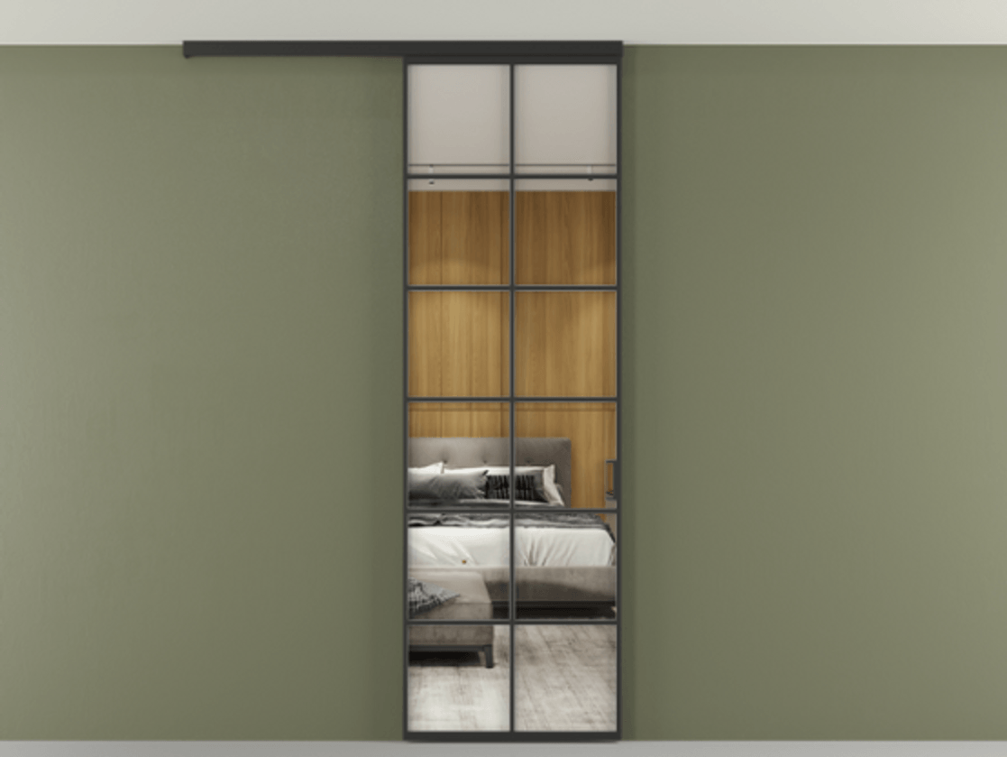 Перегородка Formato вдоль стены на потолок одностворчатая #VENDORCODE# #FURNISH# #GLASS# Цена #PRICE# #CURRENCY# | Volhovec