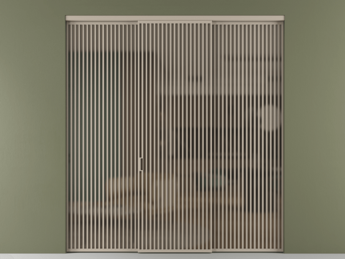 Перегородка Formato внутри проёма трёхстворчатая АЛПР 040.06 Алюминий бисквитный Сатинированное бронзовое стекло, триплекс, 6 мм. Цена 3455710 ₸ 1. Полотно 3 шт. (800/2100 мм)
2. Комплект установки раздвижной системы
3. Базовый комплект фурнитуры
4.Ручка RONDO. Фабрика дверей Волховец 8 (800) 551 43 19 Перегородка Formato внутри проёма трёхстворчатая АЛПР 040.06 Алюминий бисквитный Сатинированное бронзовое стекло, триплекс, 6 мм Цена 3455710 ₸ | Volhovec