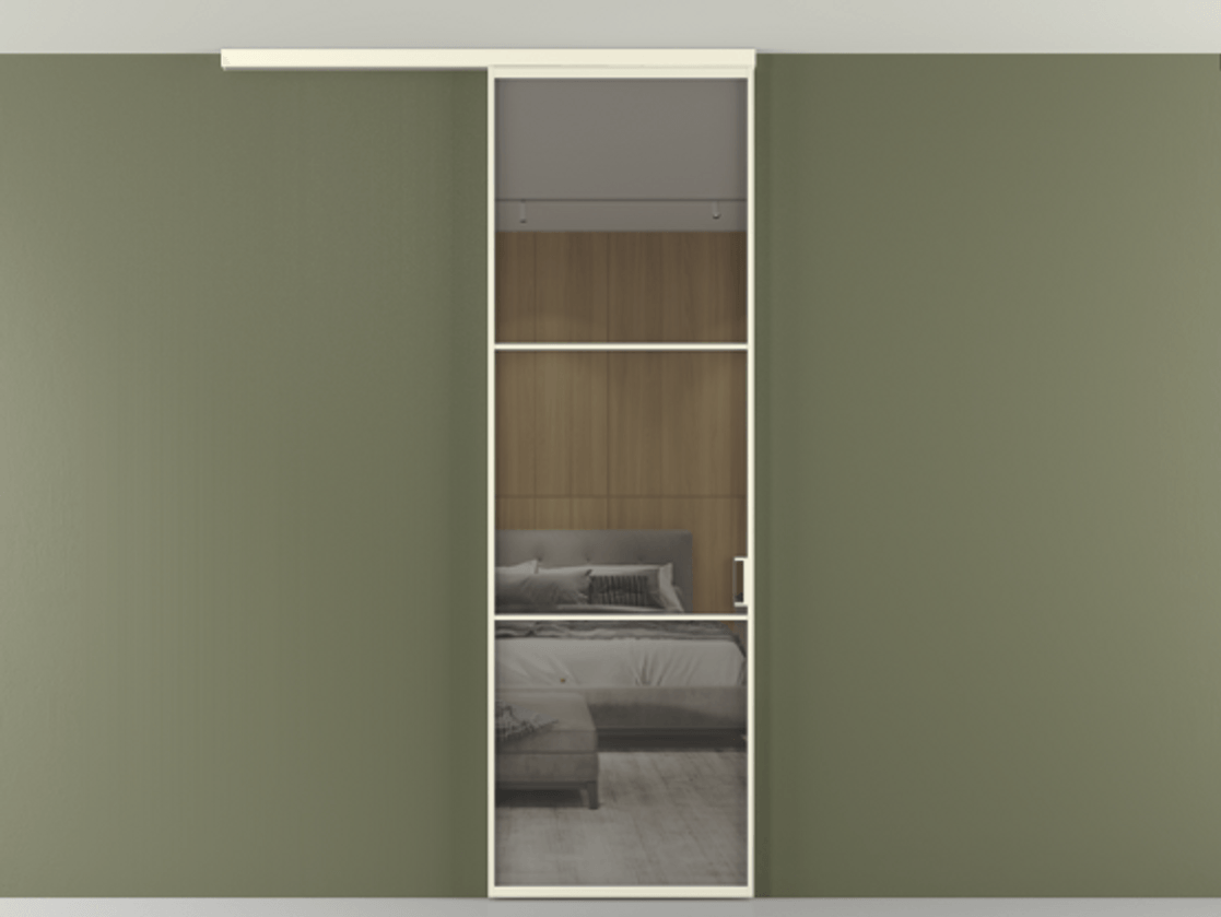 Перегородка Formato вдоль стены на потолок одностворчатая #VENDORCODE# #FURNISH# #GLASS# Цена #PRICE# #CURRENCY# | Volhovec