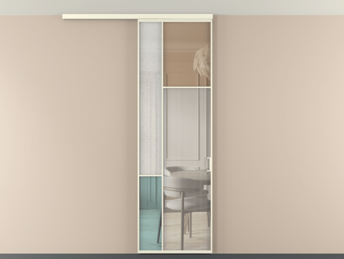 Перегородка Mosaic вдоль стены на потолок одностворчатая #VENDORCODE# #FURNISH# #GLASS# Цена #PRICE# #CURRENCY# | Volhovec
