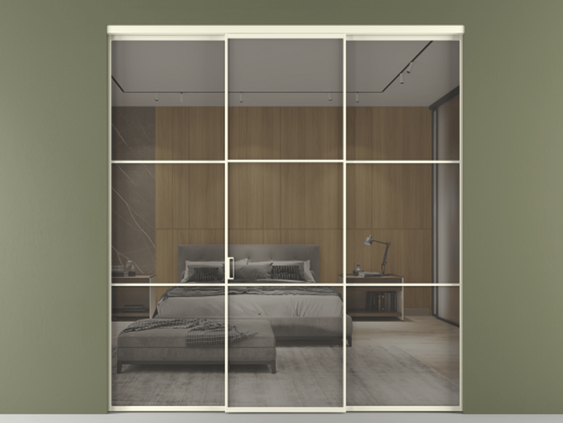 Перегородка Формато внутри проёма 3 створки АЛПР 040.03 Алюминий молочно-белый Рефлективное серое стекло "Стопсол", калёное. Цена 2401056 ₸ 1. Полотно 3 шт. (800/2100 мм)
2. Комплект установки раздвижной системы
3. Базовый комплект фурнитуры
4.Ручка Рондо. Фабрика дверей Волховец 8 (800) 551 43 19 Перегородка Формато внутри проёма 3 створки АЛПР 040.03 Алюминий молочно-белый Рефлективное серое стекло "Стопсол", калёное Цена 2401056 ₸ | Volhovec