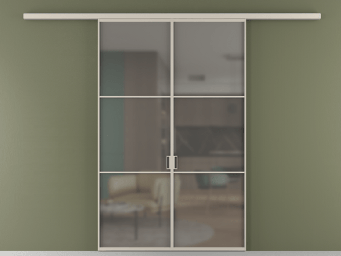 Перегородка Формато вдоль стены 2 створки АЛПР 040.03 Алюминий светло-бежевый Сатинированное серое стекло, триплекс. Цена 1477602 ₸ 1. Полотно 2 шт. (800/2100 мм)
2. Комплект установки раздвижной системы
3. Базовый комплект фурнитуры
4.Ручка Рондо. Фабрика дверей Волховец 8 (800) 551 43 19 Перегородка Формато вдоль стены 2 створки АЛПР 040.03 Алюминий светло-бежевый Сатинированное серое стекло, триплекс Цена 1477602 ₸ | Volhovec