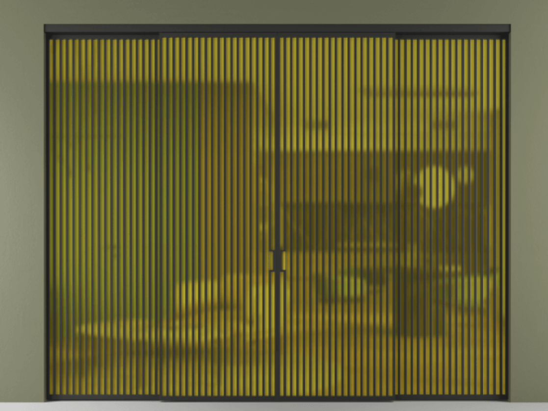 Перегородка Formato внутри проёма 4 створки АЛПР 040.06 Алюминий Черный Сатинированное жёлтое стекло, триплекс. Скрытый короб ЧЕР Цена 3884800 ₸ 1. Полотно 4 шт. (800/2100 мм)
2. Комплект установки раздвижной системы
3. Базовый комплект фурнитуры
4.Ручка RONDO. Фабрика дверей Волховец 8 (800) 551 43 19 Перегородка Formato внутри проёма 4 створки АЛПР 040.06 Алюминий Черный Сатинированное жёлтое стекло, триплекс Цена 3884800 ₸ | Volhovec