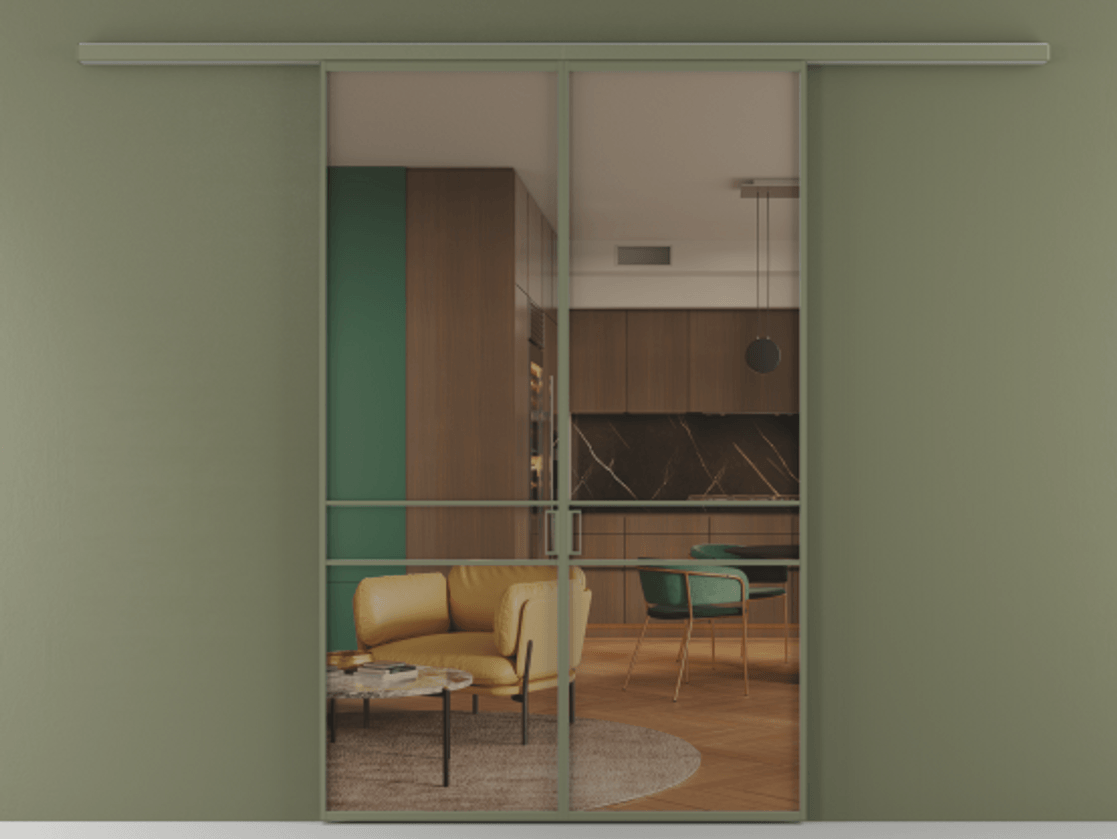 Перегородка Формато вдоль стены 2 створки АЛПР 040.02 Алюминий оливковый тёмный Прозрачное бронзовое стекло, триплекс. Цена 1477602 ₸ 1. Полотно 2 шт. (800/2100 мм)
2. Комплект установки раздвижной системы
3. Базовый комплект фурнитуры
4.Ручка Рондо. Фабрика дверей Волховец 8 (800) 551 43 19 Перегородка Формато вдоль стены 2 створки АЛПР 040.02 Алюминий оливковый тёмный Прозрачное бронзовое стекло, триплекс Цена 1477602 ₸ | Volhovec