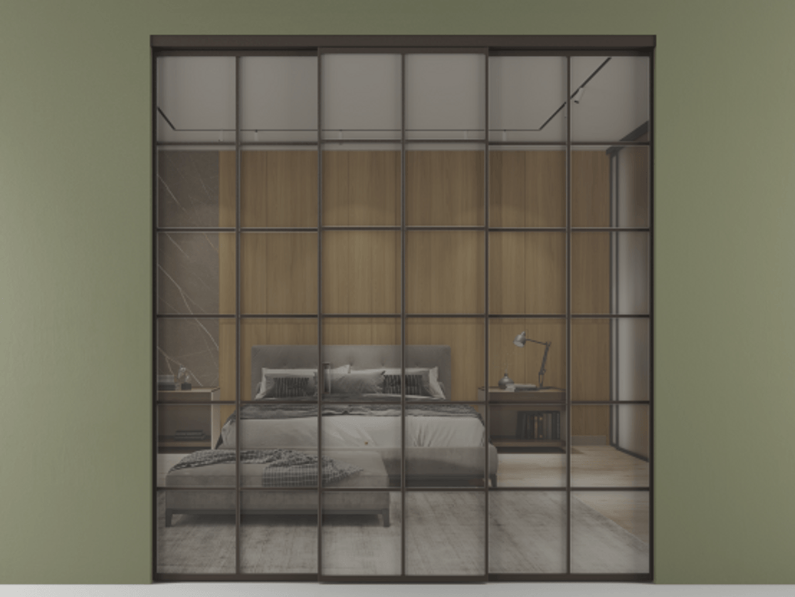 Перегородка Формато внутри проёма 3 створки АЛПР 040.05 Алюминий антрацит Рефлективное серое стекло "Стопсол", калёное. Цена 2577960 ₸ 1. Полотно 3 шт. (800/2100 мм)
2. Комплект установки раздвижной системы
3. Базовый комплект фурнитуры
4.Ручка Рондо. Фабрика дверей Волховец 8 (800) 551 43 19 Перегородка Формато внутри проёма 3 створки АЛПР 040.05 Алюминий антрацит Рефлективное серое стекло "Стопсол", калёное Цена 2577960 ₸ | Volhovec