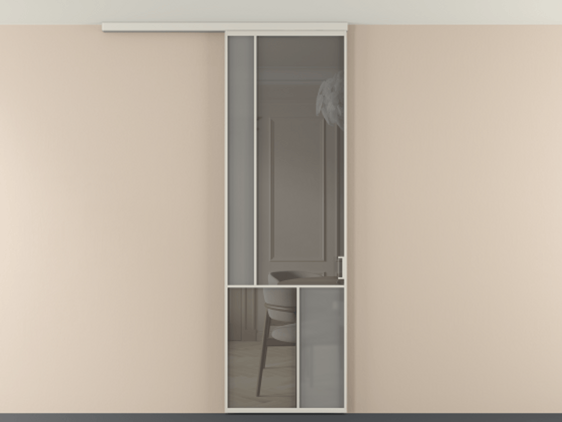 Перегородка Mosaic вдоль стены на потолок одностворчатая #VENDORCODE# #FURNISH# #GLASS# Цена #PRICE# #CURRENCY# | Volhovec