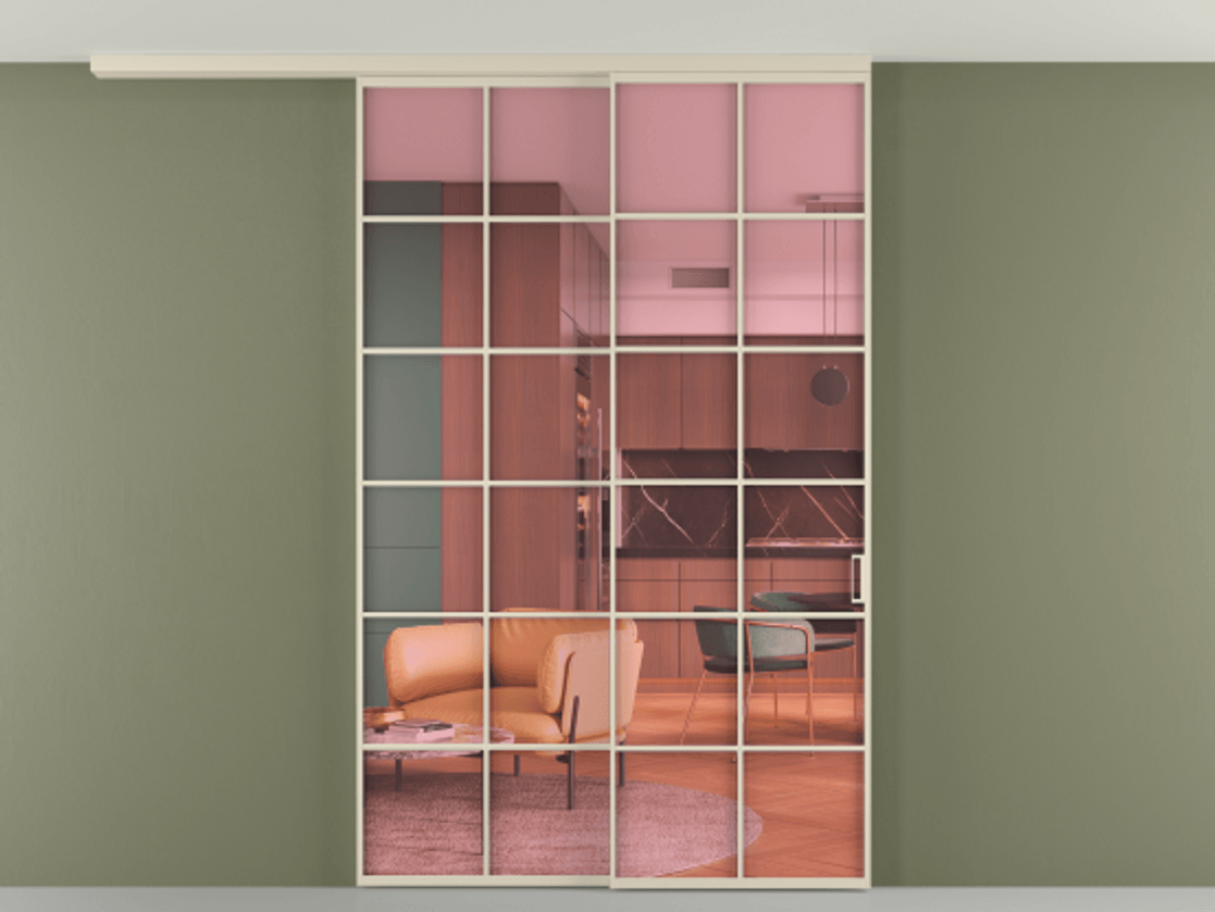 Перегородка Formato вдоль стены на потолок 2 створки с синхронным механизмом АЛПР 040.05 Алюминий бежево-серый Прозрачное розовое стекло, триплекс. Цена 2047800 ₸ 1. Полотно 2 шт. (800/2100 мм)
2. Комплект установки раздвижной системы
3. Базовый комплект фурнитуры
4.Ручка RONDO
. Фабрика дверей Волховец 8 (800) 551 43 19 Перегородка Formato вдоль стены на потолок 2 створки с синхронным механизмом АЛПР 040.05 Алюминий бежево-серый Прозрачное розовое стекло, триплекс Цена 2047800 ₸ | Volhovec