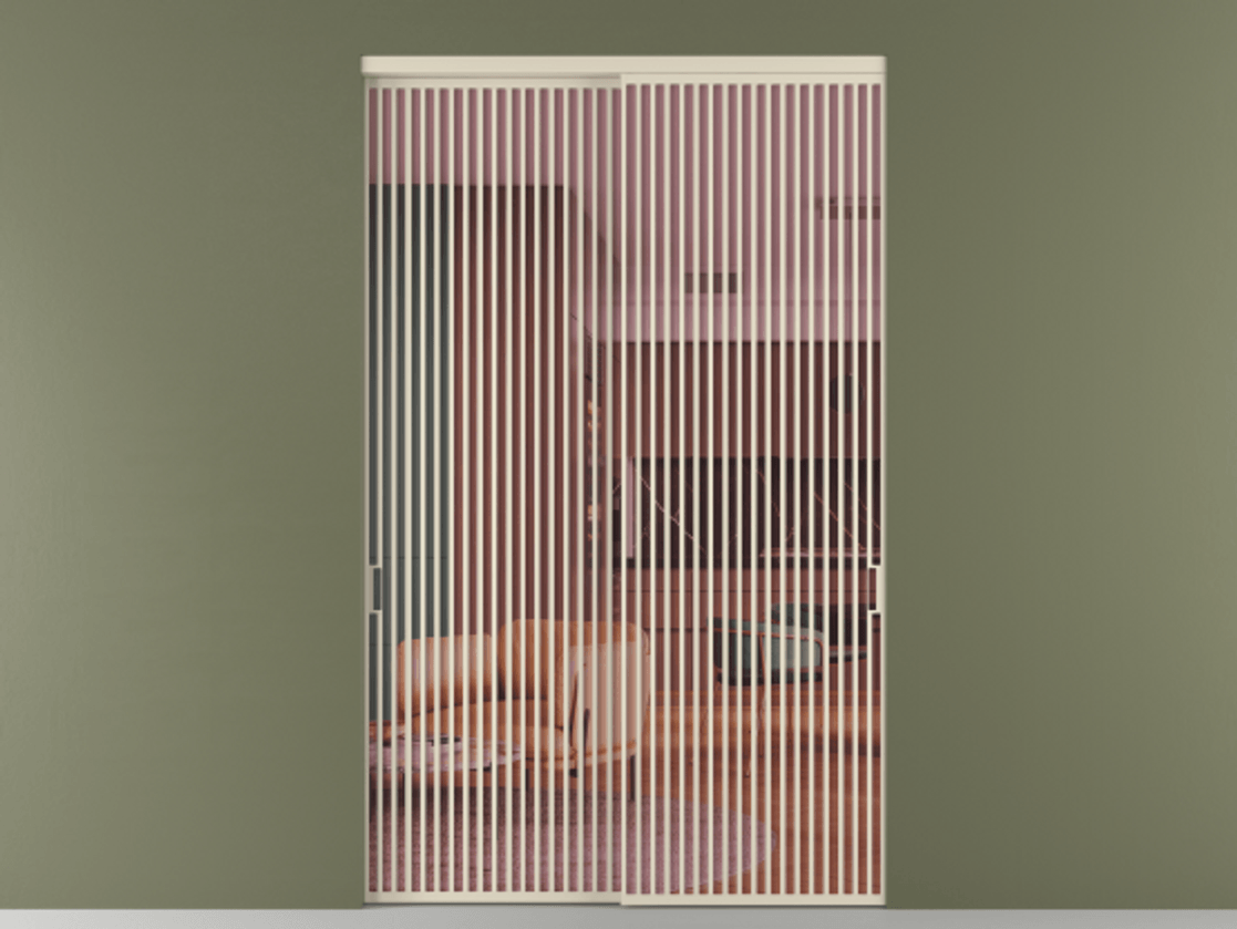 Перегородка Formato внутри проёма 2 створки АЛПР 040.06 Алюминий бежево-серый Прозрачное розовое стекло, триплекс Цена 3675700 ₸  | Volhovec