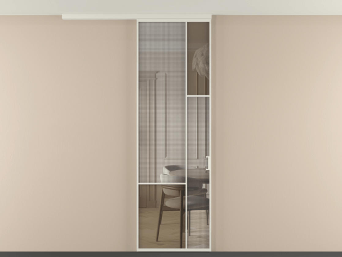Перегородка Mosaic вдоль стены на потолок одностворчатая #VENDORCODE# #FURNISH# #GLASS# Цена #PRICE# #CURRENCY# | Volhovec