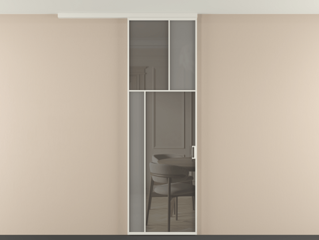 Перегородка Mosaic вдоль стены на потолок одностворчатая #VENDORCODE# #FURNISH# #GLASS# Цена #PRICE# #CURRENCY# | Volhovec