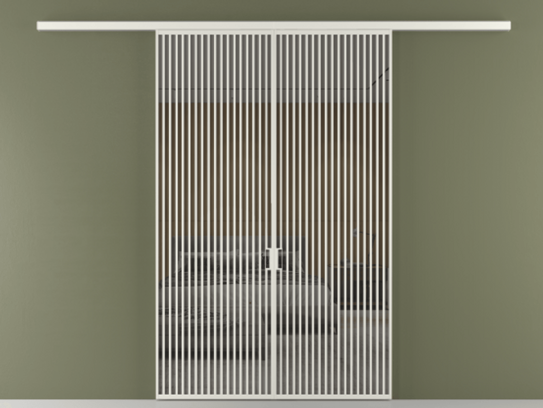 Перегородка Formato вдоль стены 2 створки АЛПР 040.06 Алюминий серый Рефлективное серое стекло "Stopsol", калёное. Цена 3364200 ₸ 1. Полотно 2 шт. (800/2100 мм)
2. Комплект установки раздвижной системы
3. Базовый комплект фурнитуры
4.Ручка RONDO
. Фабрика дверей Волховец 8 (800) 551 43 19 Перегородка Formato вдоль стены 2 створки АЛПР 040.06 Алюминий серый Рефлективное серое стекло "Stopsol", калёное Цена 3364200 ₸ | Volhovec