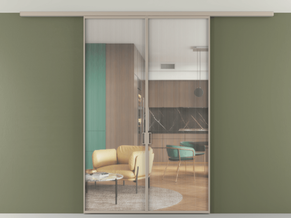 Перегородка Formato вдоль стены на потолок 2 створки АЛПР 040.01 Алюминий бисквитный Рифлёное стекло "Мору", триплекс. Цена 1434170 ₸ 1. Полотно 2 шт. (800/2100 мм)
2. Комплект установки раздвижной системы
3. Базовый комплект фурнитуры
4.Ручка RONDO
. Фабрика дверей Волховец 8 (800) 551 43 19 Перегородка Formato вдоль стены на потолок 2 створки АЛПР 040.01 Алюминий бисквитный Рифлёное стекло "Мору", триплекс Цена 1434170 ₸ | Volhovec