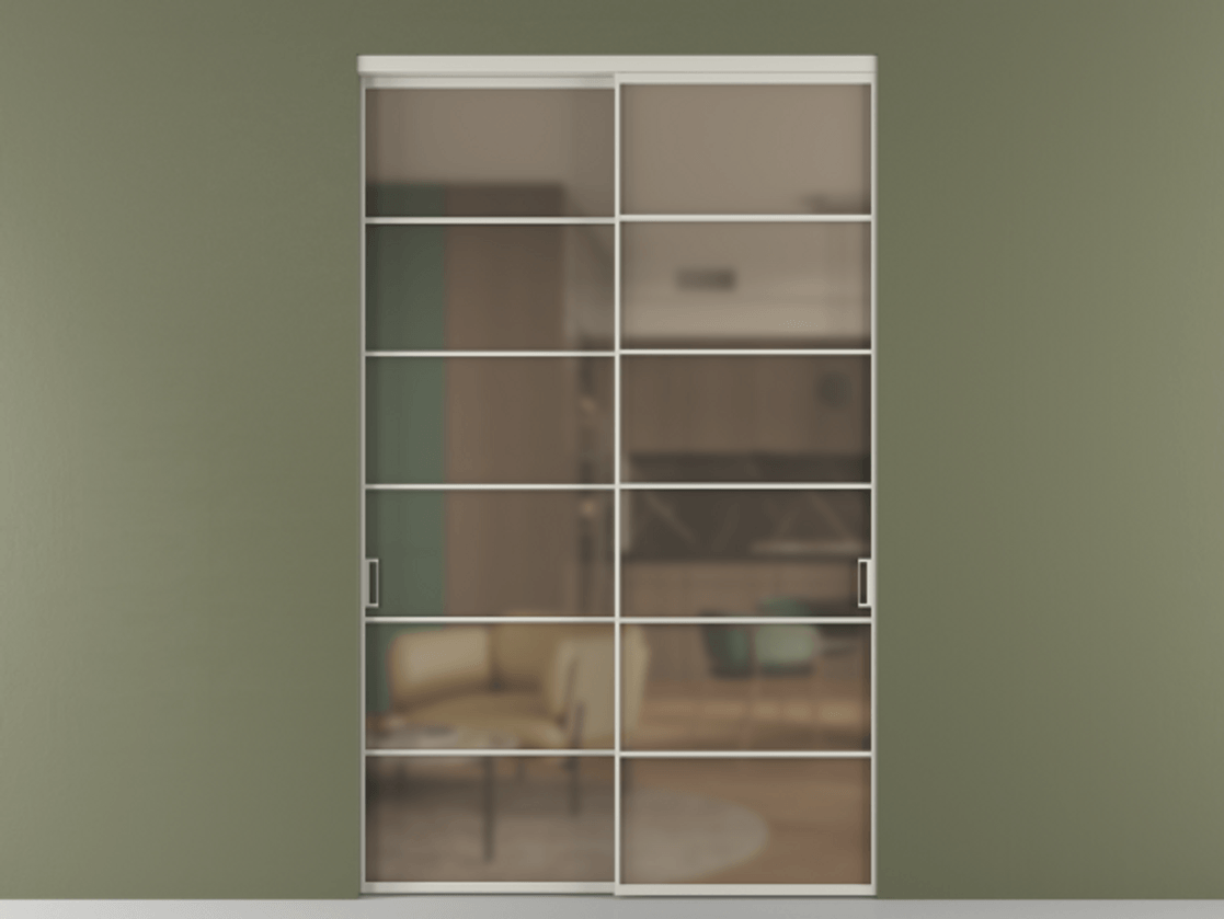 Перегородка Формато внутри проёма 2 створки АЛПР 040.04 Алюминий тёплый серый Сатинированное бронзовое стекло, триплекс. Цена 3299562 ₸ 1. Полотно 2 шт. (800/2100 мм)
2. Комплект установки раздвижной системы
3. Базовый комплект фурнитуры
4.Ручка Рондо. Фабрика дверей Волховец 8 (800) 551 43 19 Перегородка Формато внутри проёма 2 створки АЛПР 040.04 Алюминий тёплый серый Сатинированное бронзовое стекло, триплекс Цена 3299562 ₸ | Volhovec