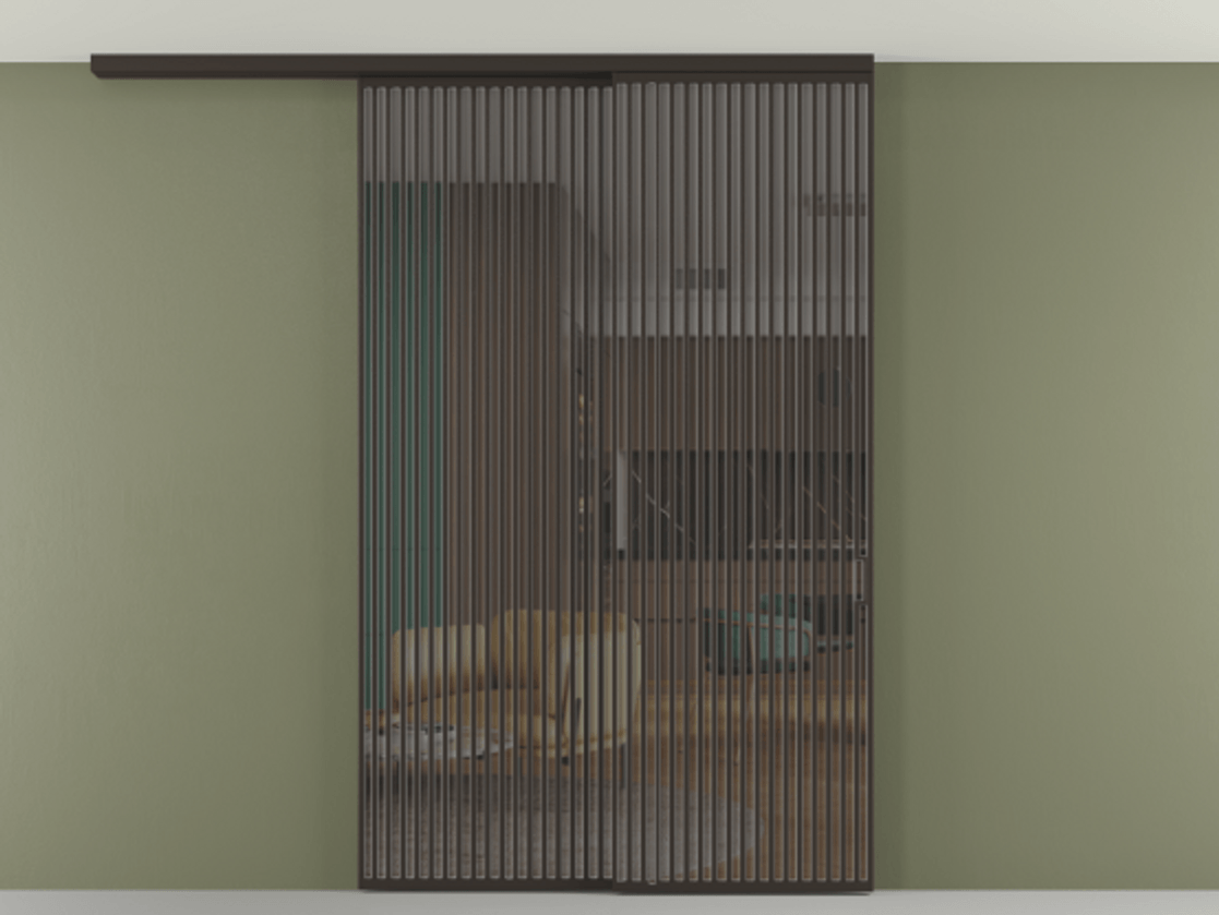 Перегородка Формато вдоль стены на потолок 2 створки с синхронным механизмом АЛПР 040.06 Алюминий антрацит Прозрачное серое стекло, триплекс. Цена 3405447 ₸ 1. Полотно 2 шт. (800/2100 мм)
2. Комплект установки раздвижной системы
3. Базовый комплект фурнитуры
4.Ручка Рондо. Фабрика дверей Волховец 8 (800) 551 43 19 Перегородка Формато вдоль стены на потолок 2 створки с синхронным механизмом АЛПР 040.06 Алюминий антрацит Прозрачное серое стекло, триплекс Цена 3405447 ₸ | Volhovec