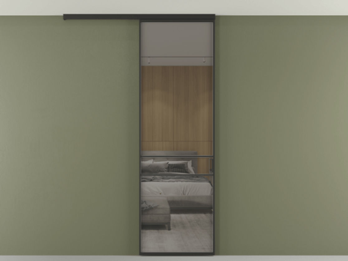 Перегородка Formato вдоль стены на потолок одностворчатая #VENDORCODE# #FURNISH# #GLASS# Цена #PRICE# #CURRENCY# | Volhovec