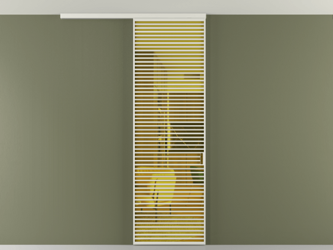 Перегородка Formato вдоль стены на потолок 1 створка АЛПР 040.07 Алюминий серый Прозрачное жёлтое стекло, триплекс Цена 1405900 ₸ | Volhovec