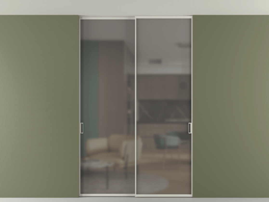 Перегородка Формато внутри проёма скрытое крепление в потолок 2 створки АЛПР 040.01 Алюминий тёплый серый Сатинированное серое стекло, триплекс. Цена 1809146 ₸ 1. Полотно 2 шт. (800/2100 мм)
2. Комплект установки раздвижной системы
3. Базовый комплект фурнитуры
4. Ручка Рондо. Фабрика дверей Волховец 8 (800) 551 43 19 Перегородка Формато внутри проёма скрытое крепление в потолок 2 створки АЛПР 040.01 Алюминий тёплый серый Сатинированное серое стекло, триплекс Цена 1809146 ₸ | Volhovec