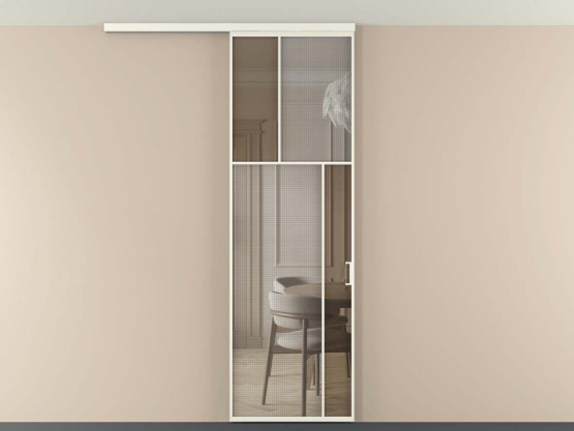 Перегородка Mosaic вдоль стены на потолок одностворчатая #VENDORCODE# #FURNISH# #GLASS# Цена #PRICE# #CURRENCY# | Volhovec