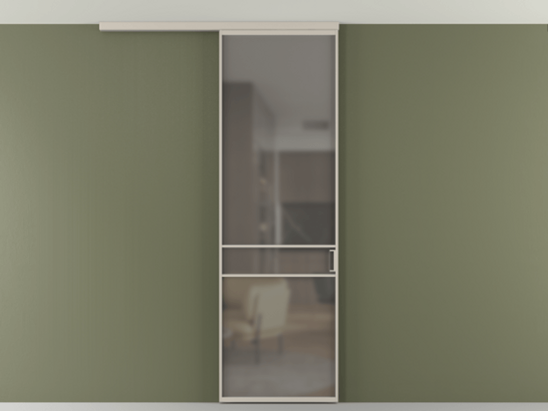Перегородка Formato вдоль стены на потолок одностворчатая #VENDORCODE# #FURNISH# #GLASS# Цена #PRICE# #CURRENCY# | Volhovec